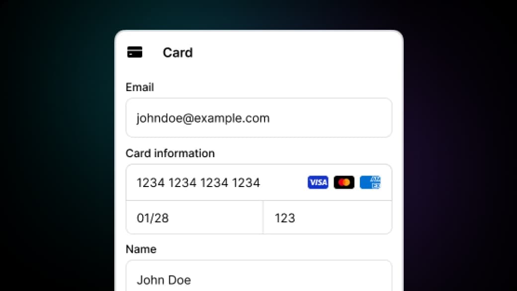 Credit card payment illustration with global card schemes