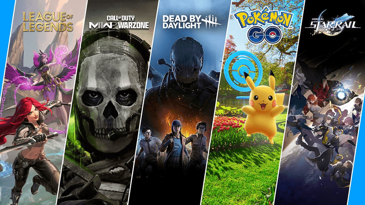 Collage of popular game covers illustrating game publishing payment solutions