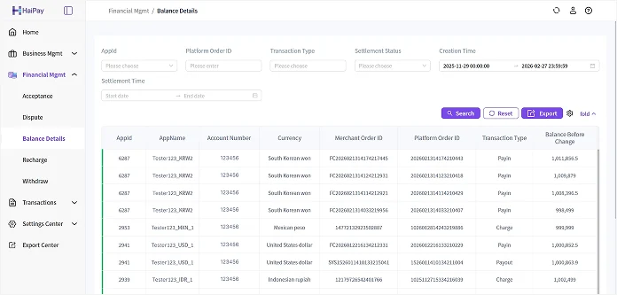Payment links dashboard